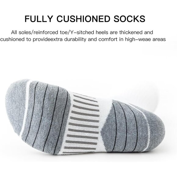 8 Pairs Mens Athletic Crew Socks Cushion Running Work Breathable Outdoor Socks f - Picture 4 of 7